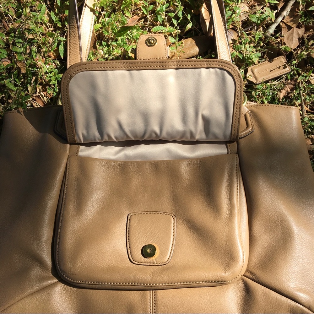 Coach Campbell Leather Camel Satchel - Picture 6 of 16
